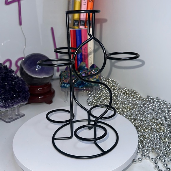 Black Multi-Sphere Tower Holder Crystals Rocks Precious Gem Spheres Price for 1 - Picture 7 of 11